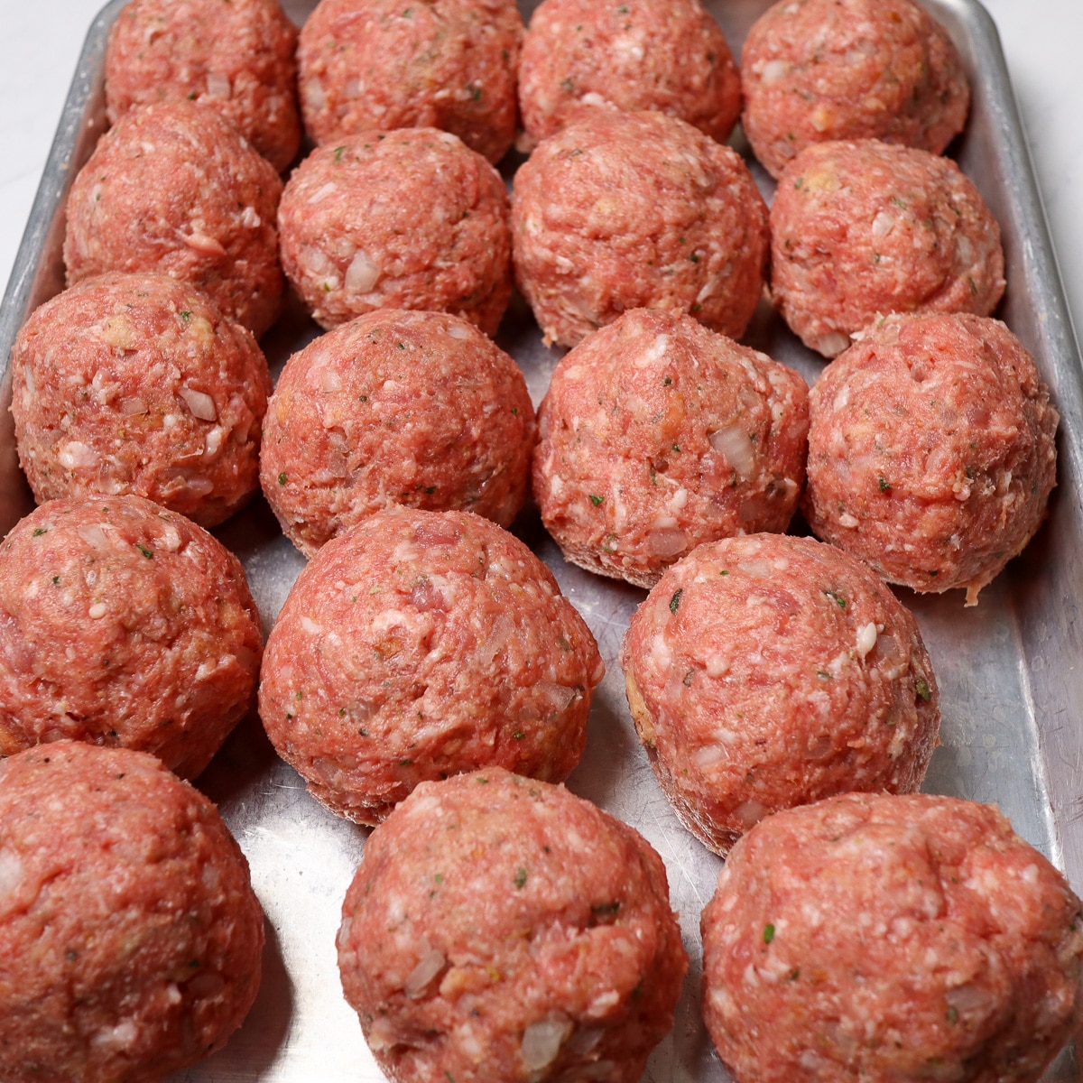 meatballs on a sheet pan
