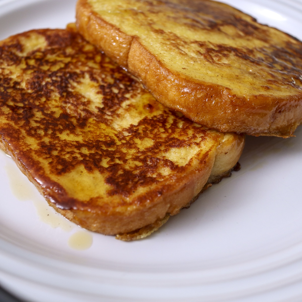 french toast for one on a plate
